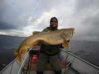NATHAN LAFLEUR WITH A HUGE FALL LAKE TROUT